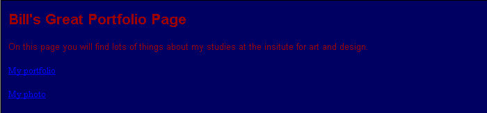 Web page design - example of poor contrast on a web page.